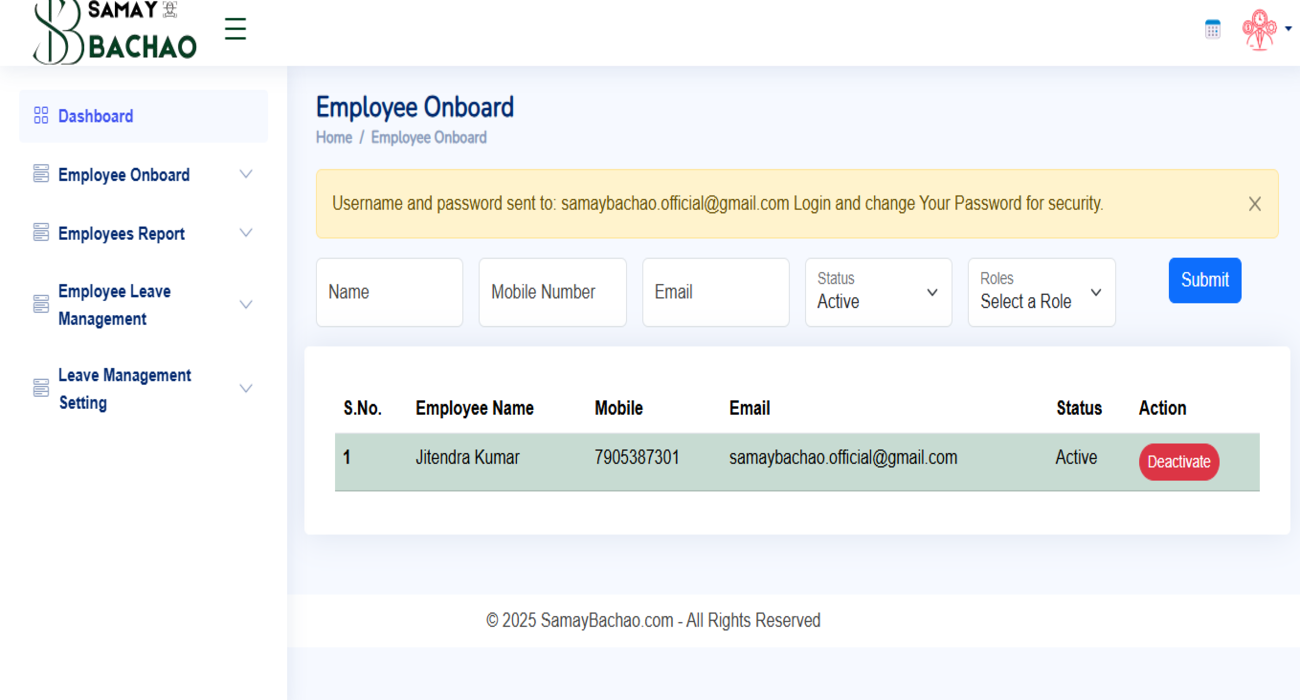 SamayBachao Dashboard 3